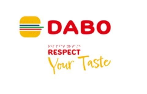 DABO RESPECT Your taste Logo (EUIPO, 02/17/2022)