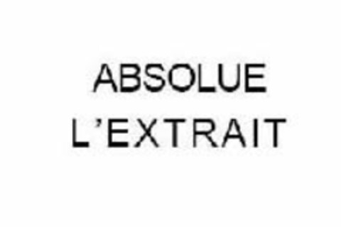 ABSOLUE L'EXTRAIT Logo (EUIPO, 06.10.2011)