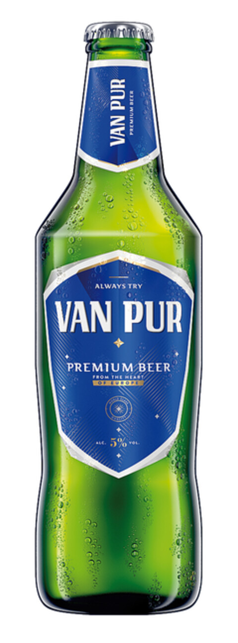 VAN PUR PREMIUM BEER ALWAYS TRY FROM THE HEART OF EUROPE Logo (EUIPO, 11/27/2016)