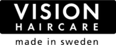 VISION HAIRCARE made in sweden Logo (EUIPO, 15.03.2017)