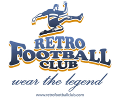 RETRO FOOTBALL CLUB WEAR THE LEGEND WWW.RETROFOOTBALLCLUB.COM Logo (EUIPO, 07/12/2017)