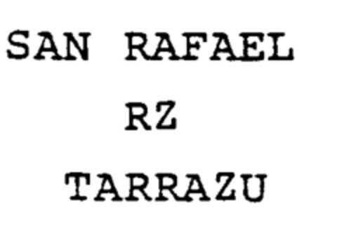 SAN RAFAEL RZ TARRAZU Logo (EUIPO, 01.03.2000)