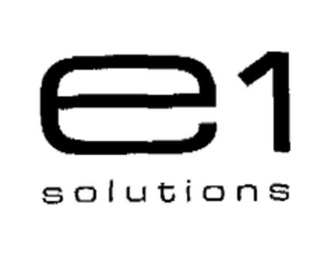 e1 solutions Logo (EUIPO, 24.01.2005)