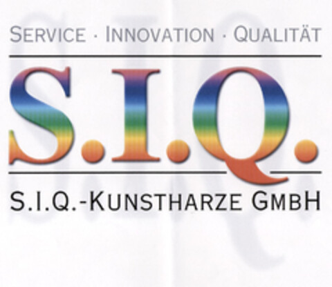 SERVICE · INNOVATION · QUALITÄT S.I.Q. S.I.Q.-KUNSTHARZE GMBH Logo (EUIPO, 02/17/2005)