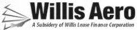 WILLIS AERO A SUBSIDERY OF WILLIS LEASE FINANCE CORPORATION Logo (EUIPO, 26.11.2015)