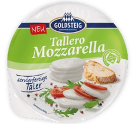 GOLDSTEIG KÄSESPEZIALITÄTEN Tallero Mozzarella servierfertige Taler Logo (EUIPO, 28.05.2020)