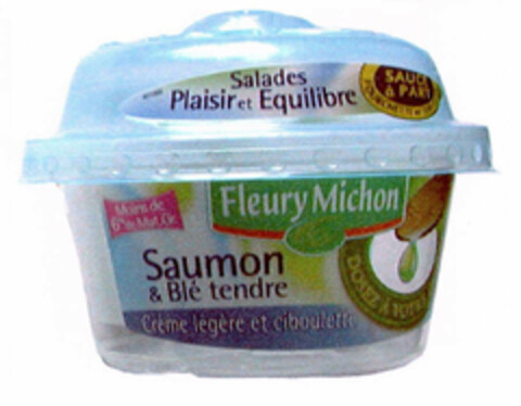 Salades Plaisir et Equilibre Fleury Michon Saumon & Blé Tendre Crème légère et ciboulette Logo (EUIPO, 06.05.2002)