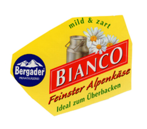 Bergader PRIVATKÄSEREI mild & zart BIANCO Feinster Alpenkäse Ideal zum Überbacken Logo (EUIPO, 22.10.2004)