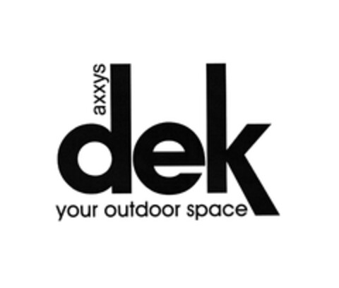 dek axxys your outdoor space Logo (EUIPO, 02.02.2007)