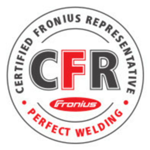 CFR Fronius CERTIFIED FRONIUS REPRESENTATIVE PERFECT WELDING Logo (EUIPO, 12.04.2016)