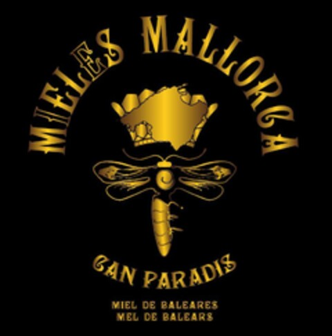 MIELES MALLORCA CAN PARADIS MIEL DE BALEARES MEL DE BALEARS Logo (EUIPO, 01/10/2024)