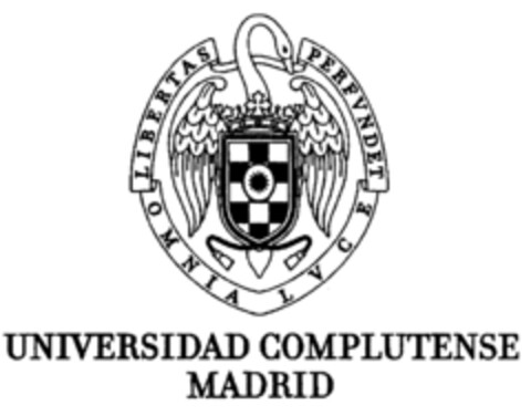 UNIVERSIDAD COMPLUTENSE MADRID LIBERTAS PERFUNDET OMNIA LUCE Logo (EUIPO, 03.11.2000)