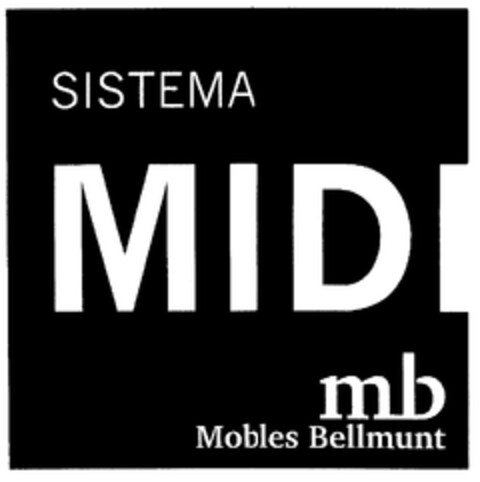 SISTEMA MIDI mb Mobles Bellmunt Logo (EUIPO, 06.09.2002)