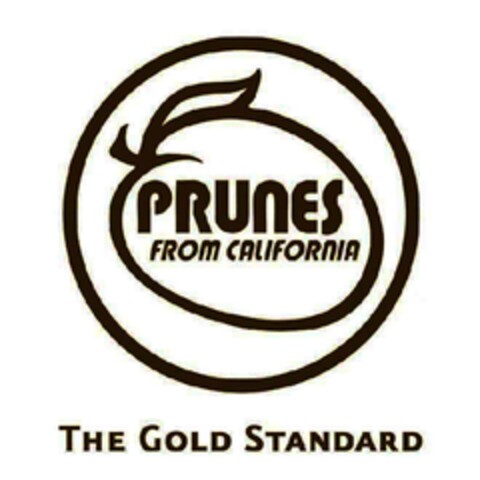 PRUNES FROM CALIFORNIA THE GOLD STANDARD Logo (EUIPO, 10/29/2009)