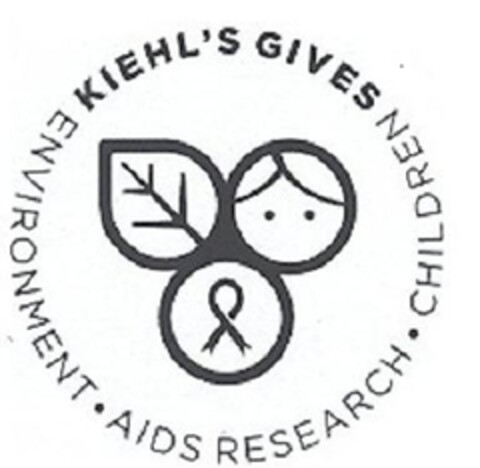 ENVIRONMENT KIEHLS GIVES CHILDREN
AIDS RESEARCH Logo (EUIPO, 14.06.2013)