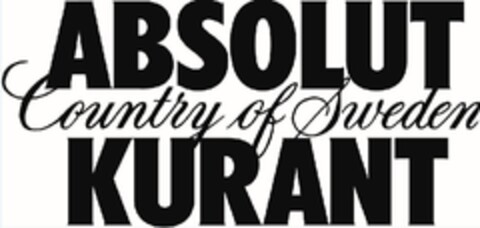 ABSOLUT COUNTRY OF SWEDEN KURANT Logo (EUIPO, 21.10.2013)