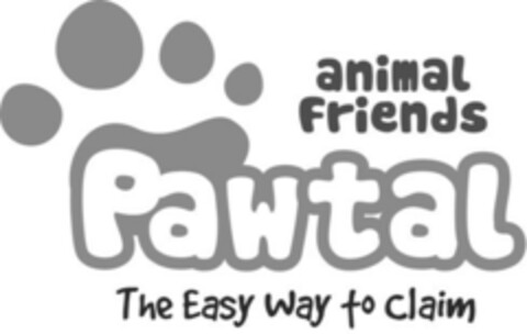 ANIMAL FRIENDS PAWTAL THE EASY WAY TO CLAIM Logo (EUIPO, 07/09/2015)