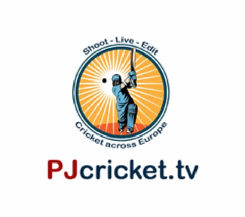 PJcricket.tv Shoot - Live - Edit Cricket across Europe Logo (EUIPO, 15.02.2018)
