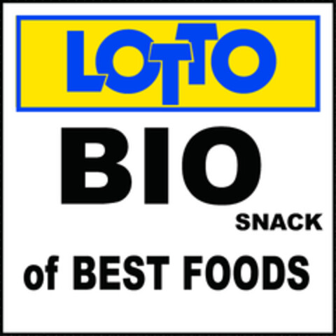 LOTTO BIO SNACK of BEST FOODS Logo (EUIPO, 28.03.2019)