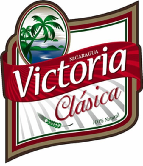 NICARAGUA VICTORIA CLÁSICA 100% Natural Logo (EUIPO, 08/19/2019)