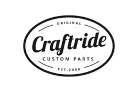 ORIGINAL Craftride CUSTOM PARTS EST. 2006 Logo (EUIPO, 06.04.2022)