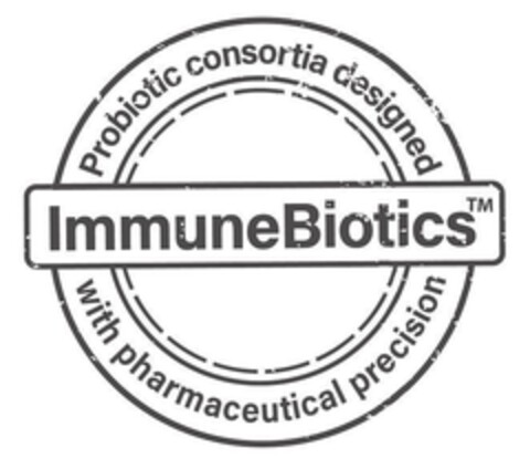 ImmuneBiotics probiotic consortia signed with pharmaceutical precision Logo (EUIPO, 14.04.2023)