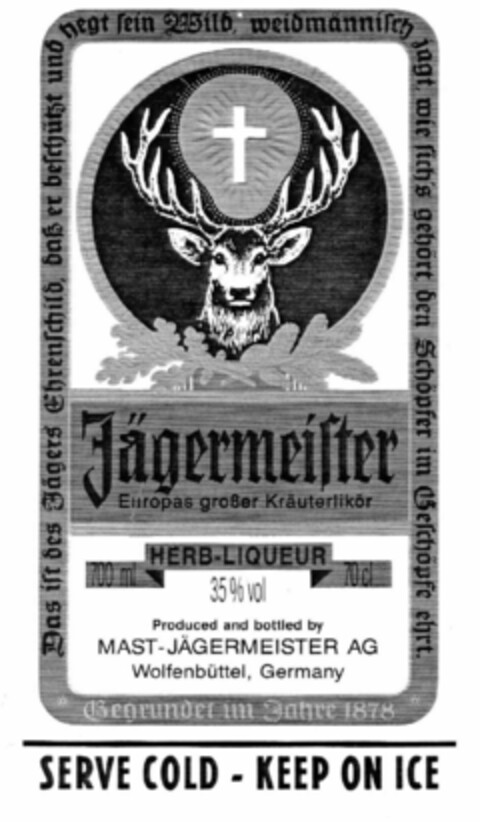 Jägermeister Europas großer Kräuterlikör Logo (EUIPO, 04/01/1996)