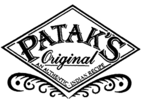 PATAK'S Original AN AUTHENTIC · INDIAN RECIPE Logo (EUIPO, 21.01.2002)