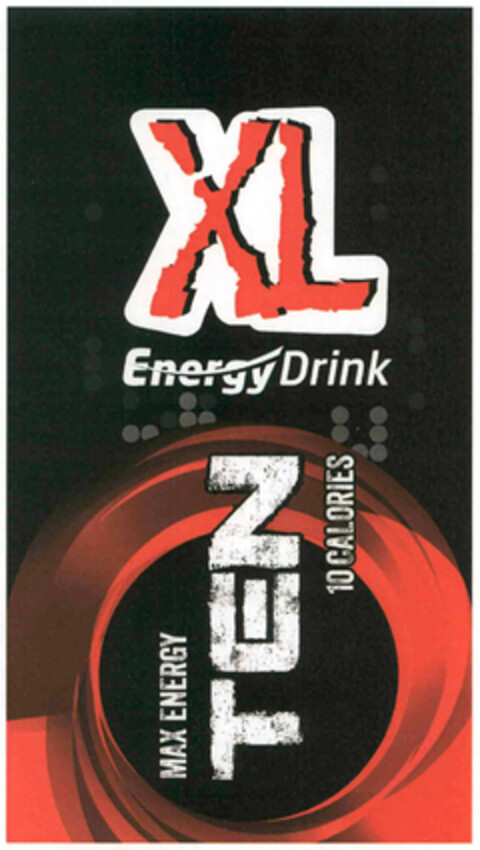 XL Energy Drink MAX ENERGY TEN 10 CALORIES Logo (EUIPO, 29.11.2016)
