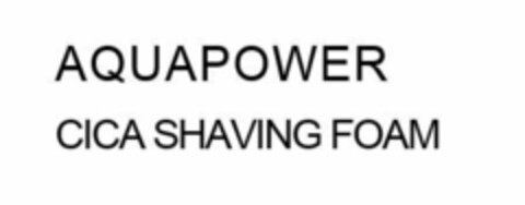 AQUAPOWER CICA SHAVING FOAM Logo (EUIPO, 14.12.2017)
