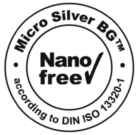 Nano free Micro Silver BG TM according to DIN ISO 13320-1 Logo (EUIPO, 08.04.2013)