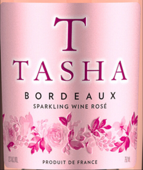 TASHA BORDEAUX SPARKLING WINE ROSÉ Logo (EUIPO, 08.07.2021)