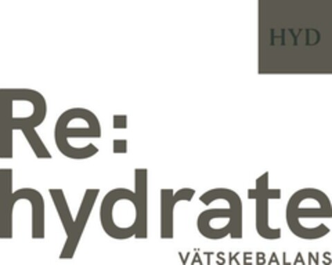 HYD Re: hydrate VÄTSKEBALANS Logo (EUIPO, 06/08/2023)
