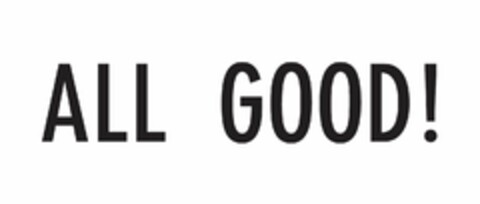 ALL GOOD! Logo (EUIPO, 03.09.2018)