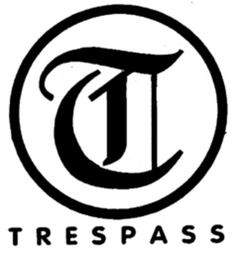 T TRESPASS Logo (EUIPO, 09/02/1996)