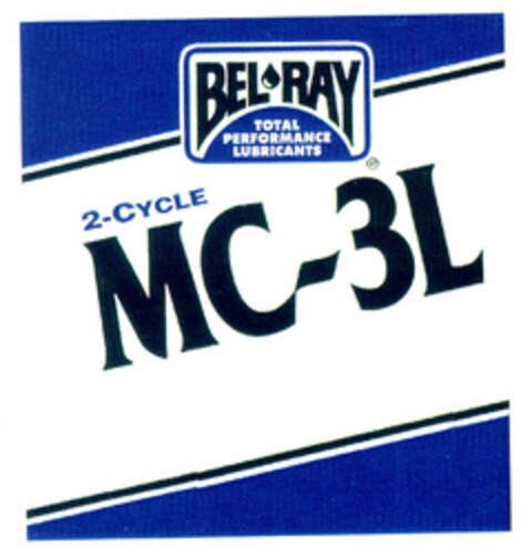 BEL-RAY TOTAL PERFORMANCE LUBRICANTS 2-CYCLE MC-3L Logo (EUIPO, 27.02.1997)