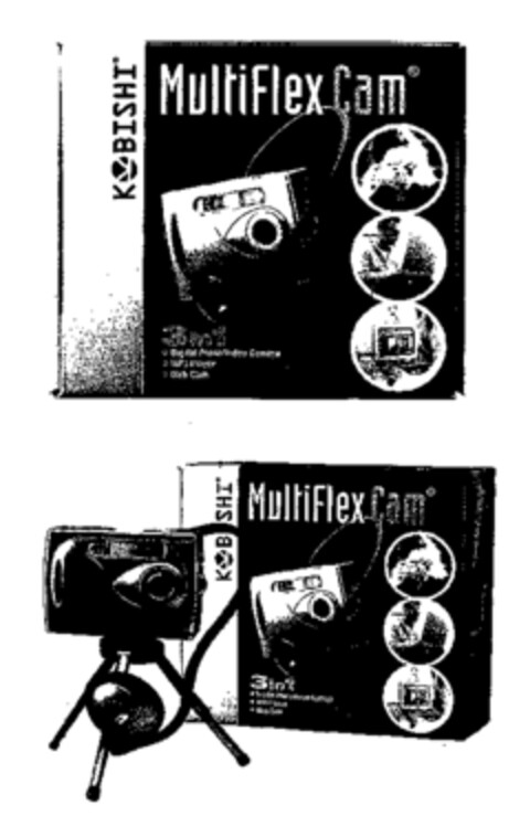 KOBISHI MultiFlex Cam 3 in 1 ·Digital Photo/Video Camera ·MP3 Player ·Web Cam Logo (EUIPO, 05/15/2002)