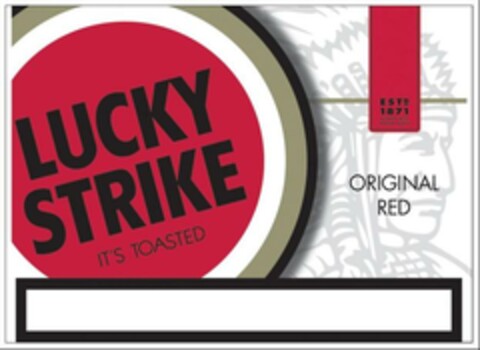 LUCKY STRIKE IT´S TOASTED ORIGINAL RED Logo (EUIPO, 28.04.2008)