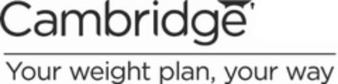 CAMBRIDGE YOUR WEIGHT PLAN, YOUR WAY Logo (EUIPO, 15.03.2010)