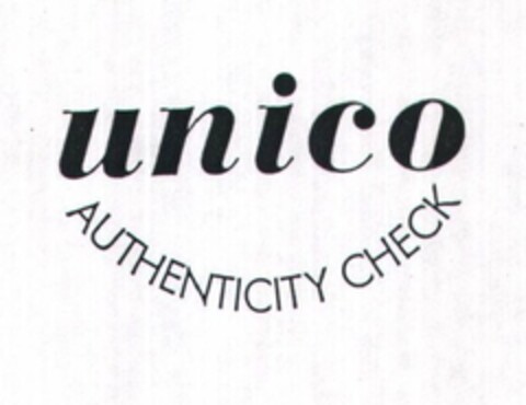 UNICO AUTHENTICITY CHECK Logo (EUIPO, 25.10.2022)