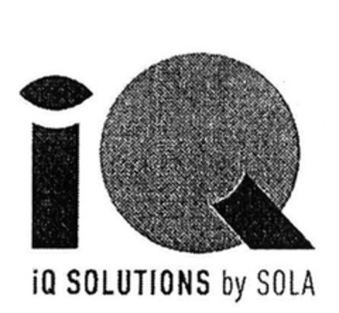 iQ SOLUTIONS by SOLA Logo (EUIPO, 10/04/2004)