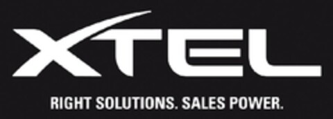 XTEL RIGHT SOLUTIONS. SALES POWER. Logo (EUIPO, 09/30/2009)