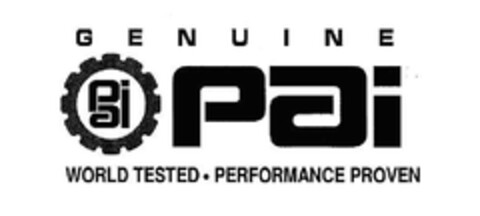 GENUINE PAI WORLD TESTED PERFORMANCE PROVEN Logo (EUIPO, 08/17/2011)