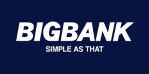 BIGBANK SIMPLE AS THAT Logo (EUIPO, 14.12.2012)