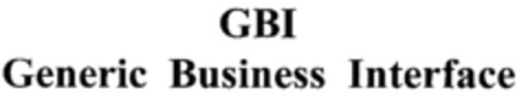 GBI Generic Business Interface Logo (EUIPO, 07/30/1999)