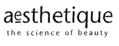 aesthetique the science of beauty Logo (EUIPO, 09/25/2001)