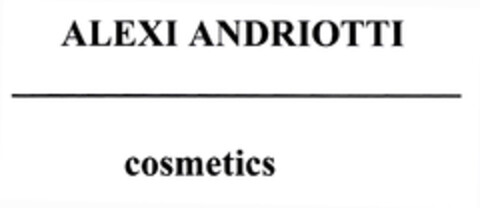 ALEXI ANDRIOTTI cosmetics Logo (EUIPO, 06/11/2004)