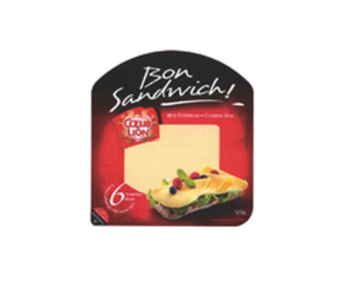 Bon Sandwich! COEUR DE LION Brie Crémeux · Creamy Brie Logo (EUIPO, 18.10.2007)