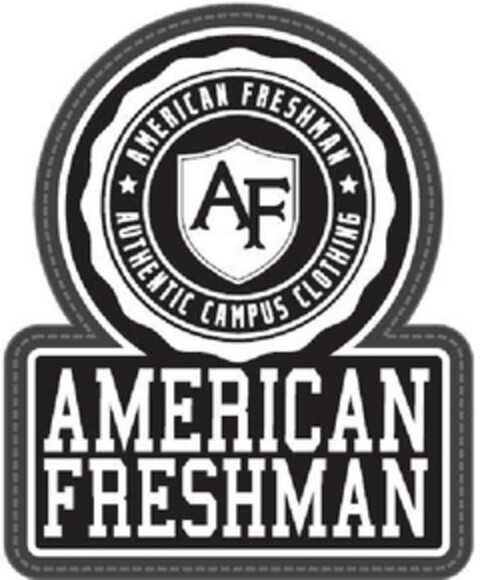 AF AMERICAN FRESHMAN AUTHENTIC CAMPUS CLOTHING Logo (EUIPO, 02/02/2012)
