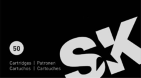 SK 50 Cartridges Patronen Cartuchos Cartouches Logo (EUIPO, 20.10.2014)
